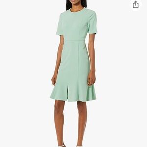 Donna Morgan womens Split Sleeve Fit and Flare Dress